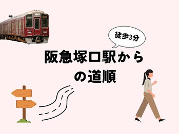 メナードフェイシャルサロン フランマロー/阪急塚口駅からの道順　尼崎