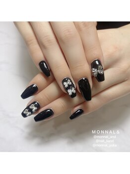 モナールアンド(MONNAL&)/ブラック×リボン