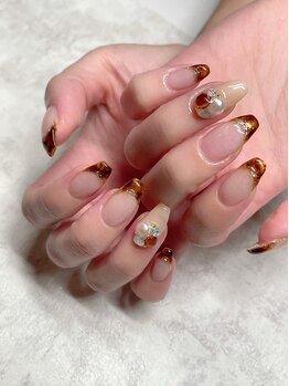 ウィズ ユー(with U produce by Megumi Ohara)/べっこうフレンチネイル