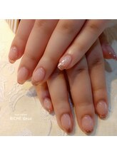 リッシュ ドゥ(RICHE deux)/ピンクミラーフレンチネイル