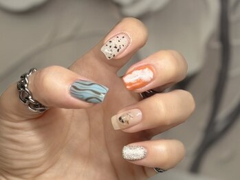 リーフ 海田店(LEAF)の写真/【Leaf会員なら付け替えオフ無料】パラジェル×フィルインで爪育しながら、トレンドネイルも楽しめる♪