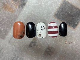 シンプルハロウィンカラーネイル