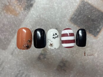 シンプルハロウィンカラーネイル