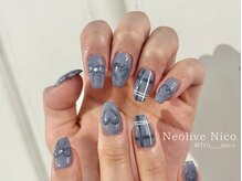 ネオリーブニコ(Neolive Nico)/チェックネイル