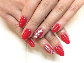 NO-129 赤シェルネイル