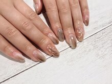 アース コアフュールボーテ 新潟中野山店 (EARTH Coiffure beaute')/ミラーニュアンスネイル　￥7980