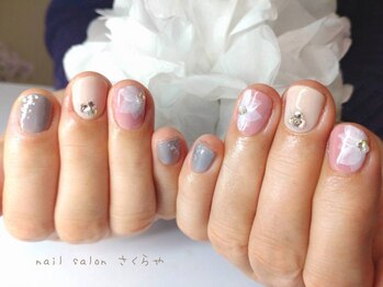 たらしこみフラワーネイル