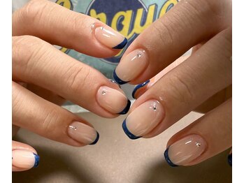 エスネイルサロン(S Nail Salon)/紺色フレンチ
