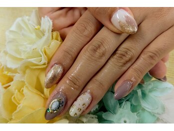 ダブルネイル(Double Nail)/【竹中】秋！レオパードネイル