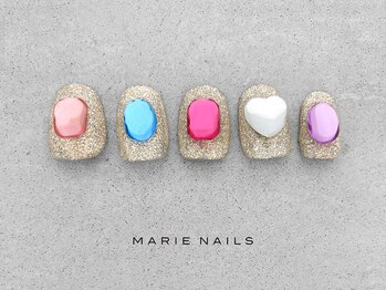 マリーネイルズ 表参道店(MARIE NAILS)/定額￥9000 スモーキー  0223a