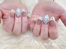 エルシ(ELSH)/花柄ネイル/フラワーネイル