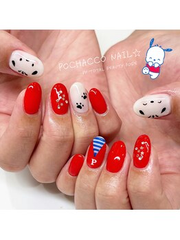 トータルビューティーローズ(Rose)/ポチャッコネイル