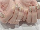 キラキラお花ホロネイル