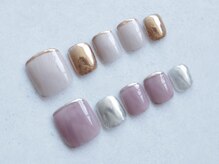 アバネイル 藤が丘(AVA NAIL)/【先端ミラーフットネイル】