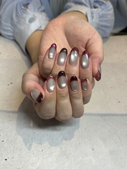 チャフ ネイルアンドアイラッシュ(CHAFF nail&eyelash)/水光マグネット+フレンチ