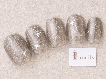 アイネイルズ 三宮店(I nails)/ブラックラメホロ
