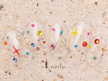 アイネイルズ 町田店(I nails)/ドット柄ジュエルネイル8480円