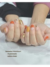 マーマ 八戸ノ里店(murmur)/秋オレンジネイル