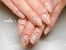 ネイルトップエクル(nail top E CRU)/ミラーライン＆パール