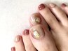 【再来】フットネイル　〈親指サンプルアート〉