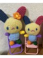 ホワイトニングショップ 天文館店 ツキ(tuki) ウサハナが大好きで、編みぐるみを作ってみました♪
