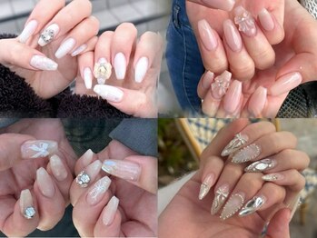 ミュー(Miu.)の写真/派手にできない方向けのシンプルデザイン、大人可愛いデザインも豊富◎ハートネイル◎※パーツ別途料金