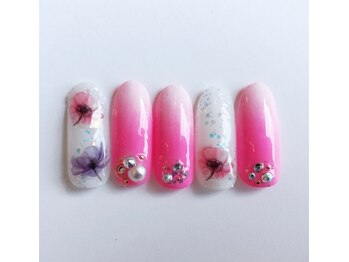 エトワール 大垣店(Etoile)/白グラデ春ネイル