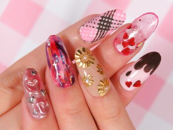 カラーズ 浜松店(colors)/バレンタインネイル(*^^*)