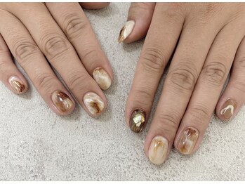 ミュゼアート(musee art)/ブラウン系ニュアンス 秋ネイル