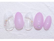 心逢(ココア)/ぷっくりネイル　￥9900