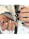 navy ×  flower