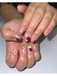 ハート/ドット/冬ネイル/マグ