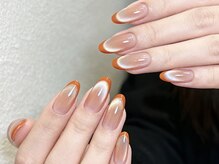 Best Nail 銀座店【ワンホンネイル・スカルプ・パラジェル・上品ジェルネイル】/コーラルオレンジフレンチ