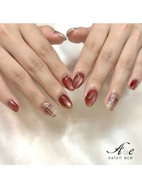 ブラウン×チェックの秋デザイン