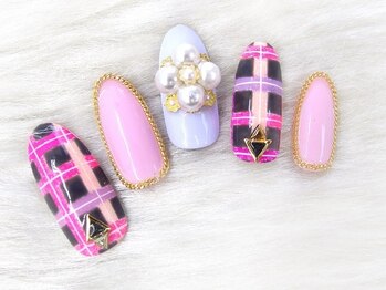 アンジェヴォーグ 名古屋本店(Angevogue)/ブロッキング　マカロンチェック