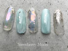サロンストロベリームーン(Salon Strawberry Moon)/フィルムアートネイル　￥7980