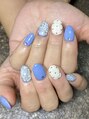 アンドシュシュネイル(&CHOU CHOU nail)&nbsp;ブルー系ネイルダイスキです！