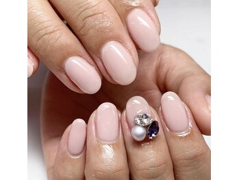 アイリッシュネイル 久屋大通店(Irish Nail)/mao×ビジュー盛り