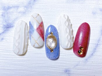 ネイルサロン インプレス(Impress)/ニット×アーガイルネイル