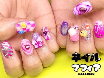 ネイルマフィア 原宿(NAIL MAFIA)/カラフルハッピーネイル☆