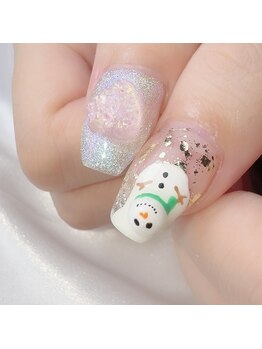 ベル 古川店(Belle)/雪だるまネイル★
