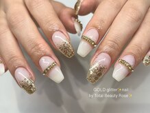 トータルビューティーローズ(Rose)/ゴールドホワイトネイル