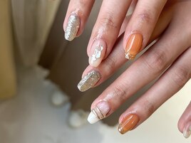 ミラーフレンチ×リングネイル