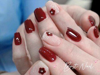 ベストネイル 大宮東口店(Best Nail)/ボルドーフラワー