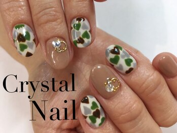 クリスタルネイル ボンベルタ橘店(CRYSTAL NAIL)/ワンカラーネイル×アート