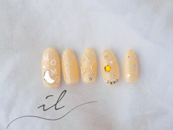 イエロー×推し活ネイル