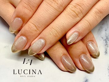 ネイルスタジオ ルキナ(LUCINA)/T-073 マグネット×ミラーグラデ