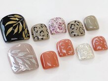 ネイルサロン クイール 小山店(NAIL SALON QUILL)/リーフアート+レオパード