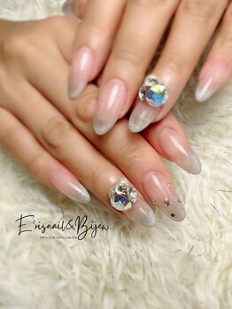 イリスネイル アンド ビジュー(E’risnail&Bijew.)/長さ出し&マグネットグラデ
