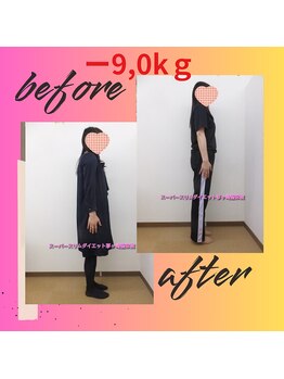 スーパースリムダイエット茅ヶ崎 茅ヶ崎整体院/3ヵ月－9,0ｋｇ減ダイエット♪